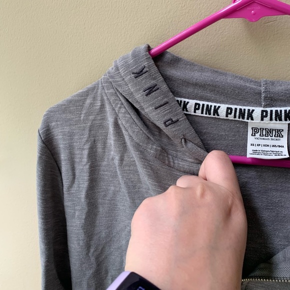 PINK Gray Quarter-Zip - Picture 5 of 6